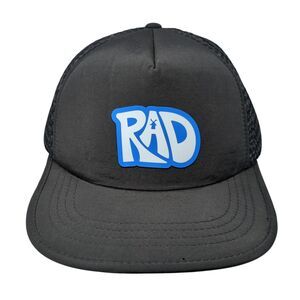 RAD Strapback Mesh Back Hat Black One Size Adjustable Solid Outdoor